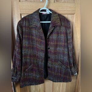 #38 Vintage Alia Pink and Yellow Plaid Blazer 28” PTP